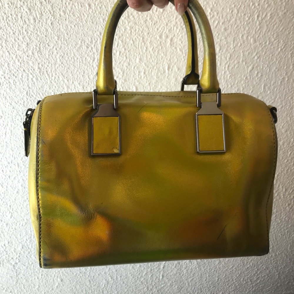 Rebecca Minkoff Metallic Yellow Leather Tote